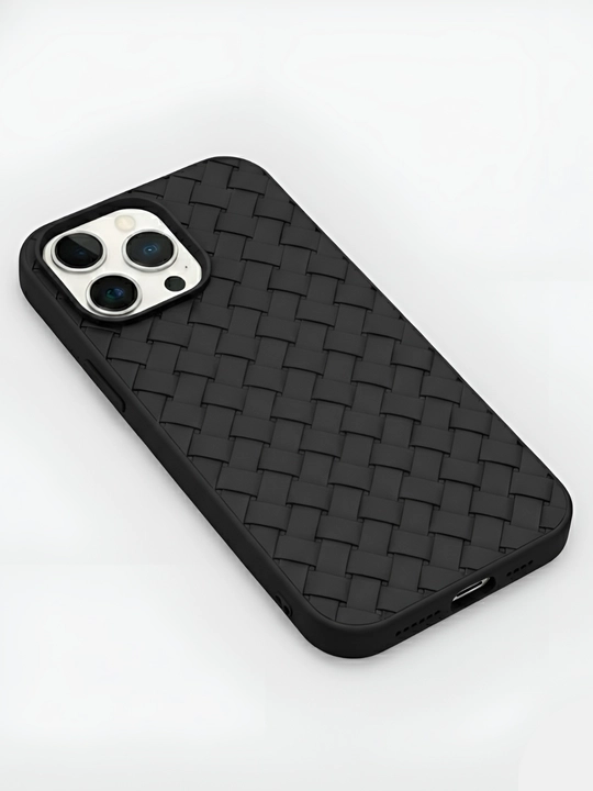 Плетеный чехол для iPhone, от XS до 16 Pro Max, защита камеры, стильный аксессуар