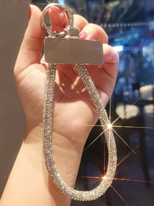 Rinstones va metall ushlagichli telefon uchun dantel, aksessuar