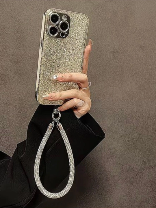 Rinstones va metall ushlagichli telefon uchun dantel, aksessuar