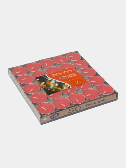 Декоративные ароматические чайные свечи Tea Lights, в форме сердца и круга, 50 шт