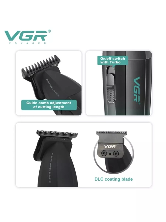 Триммер VGR V-906 профессиональный, LED, 2000mAh, turbo, для волос и бороды