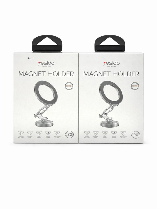 Magnitli telefon ushlagich, aylanuvchi telefon stendi, metal korpusli holder - 
