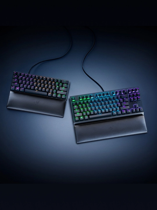 Razer Ergonomic Wrist Rest , Tenkeyless bilak tirgaklari, sirpanmaydigan teri