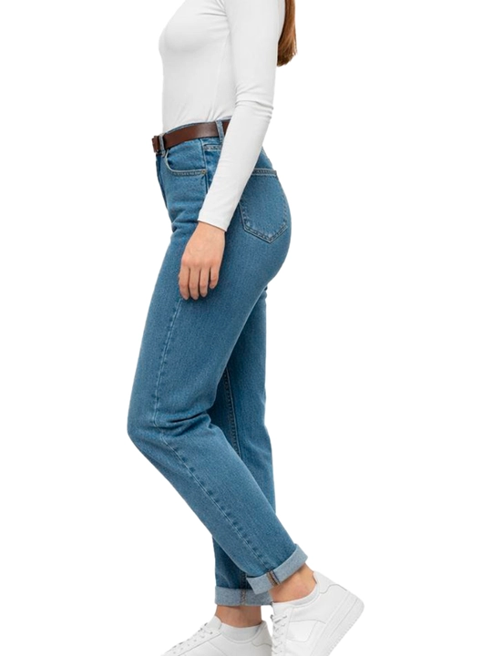 Ayollar uchun to‘g‘ri kesimli bananka denim jinsi shimlar qulay va kundalik kiyim 29–31