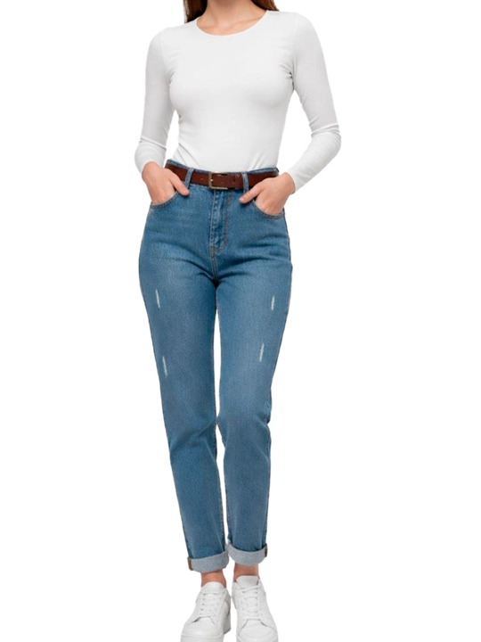 Ayollar uchun to‘g‘ri kesimli bananka denim jinsi shimlar qulay va kundalik kiyim 29–31