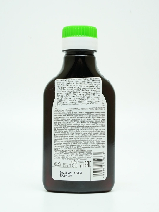 Domashniy Doktor repeynoe maslo 100ml: soch to'kilishiga qarshi va o'stirish