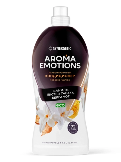 Кондиционер для белья SYNERGETIC "EMOTIONS" Happiness / Счастье, 1.8 л — TOUCHOM-AROMAEMOTIONS-АМЕТИС