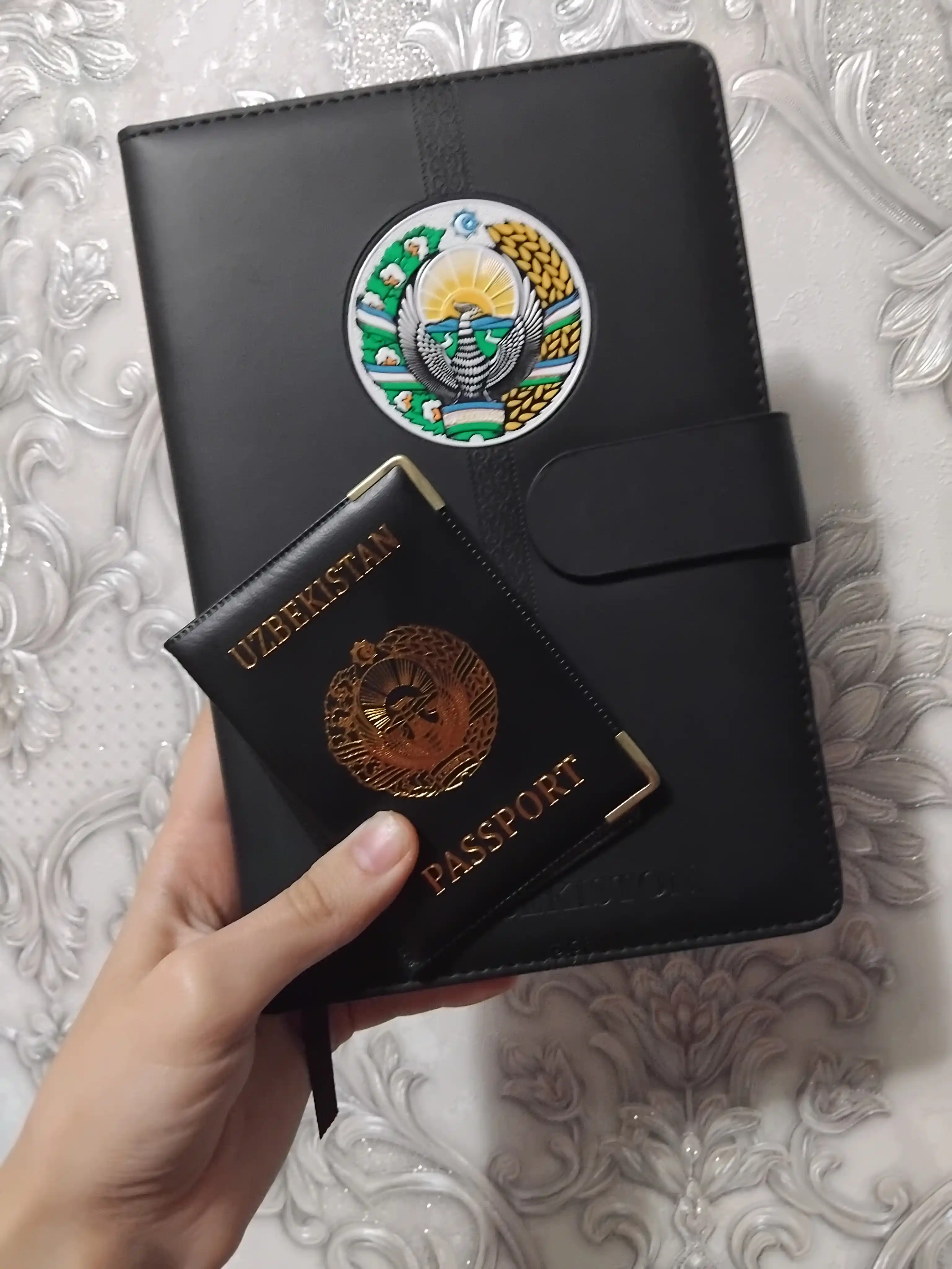 Блокнот JooyDoo UZBEKISTAN, A5, 100 листов, с обложкой из эко-кожи
