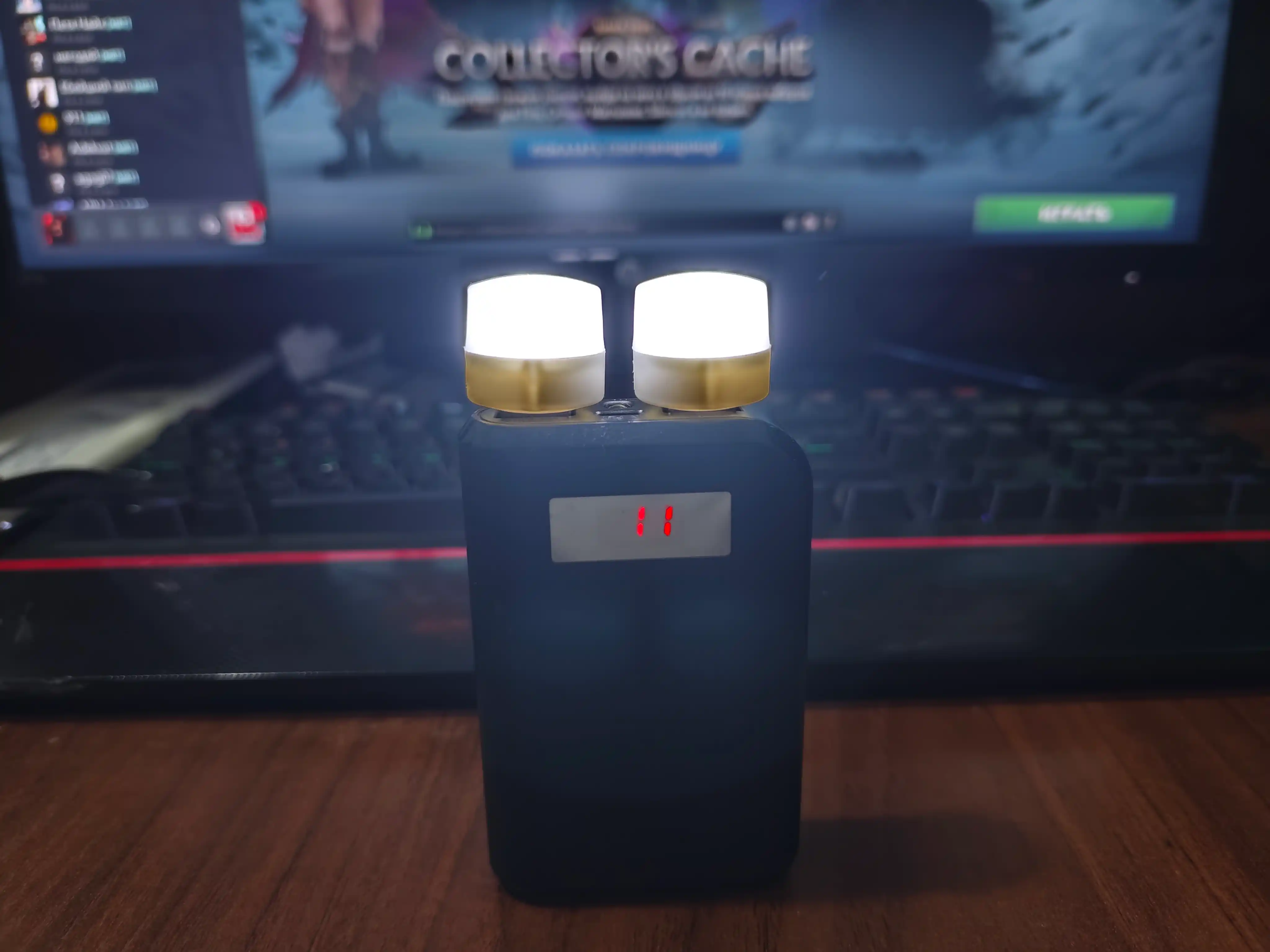 Yoritgich energiya tejash, dumaloq, USB