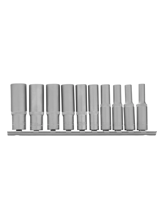 Набор удлиненных торцевых головок STELS, 1/4", 6-ти гр., CrV, 10шт., 4-13мм, 13605