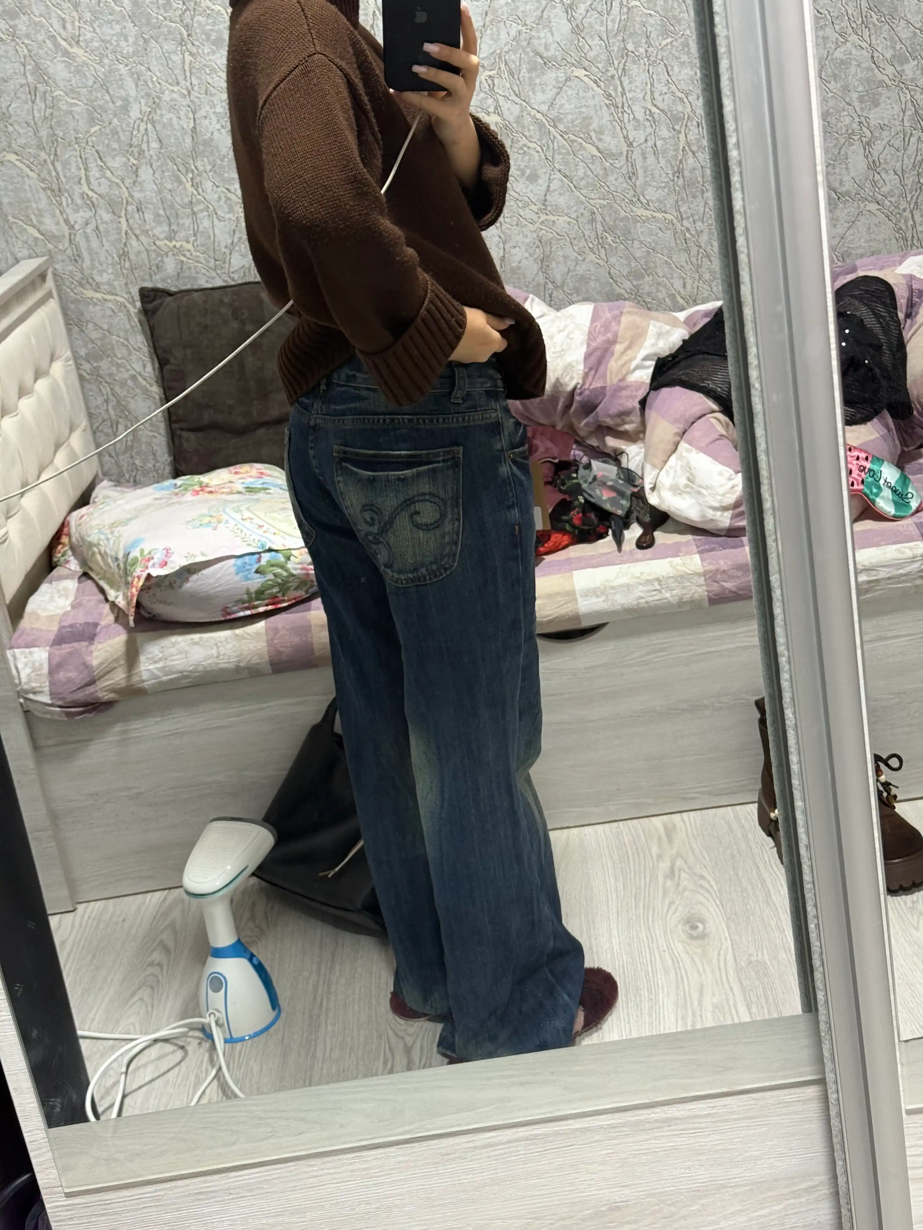 MIYO Ayollar uchun Y2K uslubidagi jinsi shimlar — baggy, klosh va boshqa modellаr
