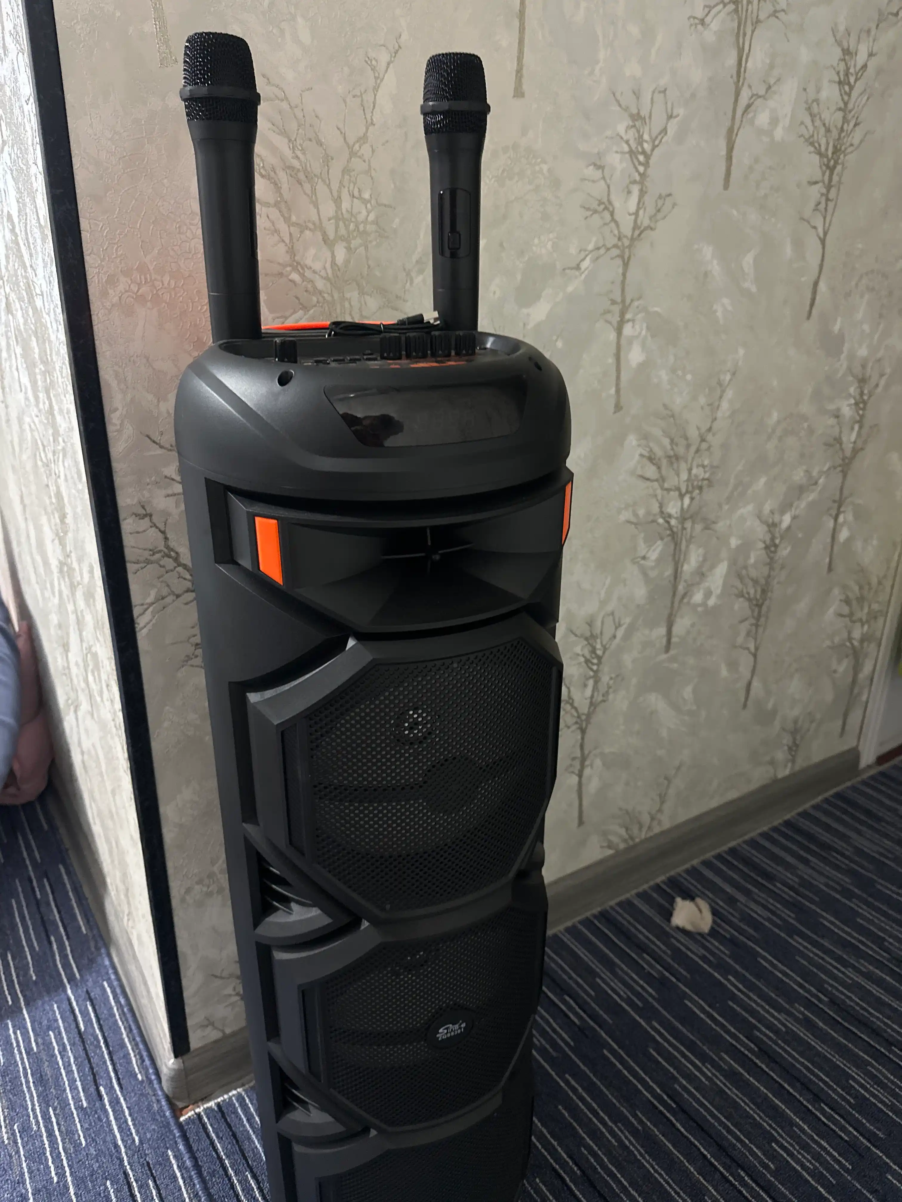 Bluetooth ZQS 8301 katta musiqiy kolonkasi, simsiz mikrofon va rangli musiqa bilan, 95 sm