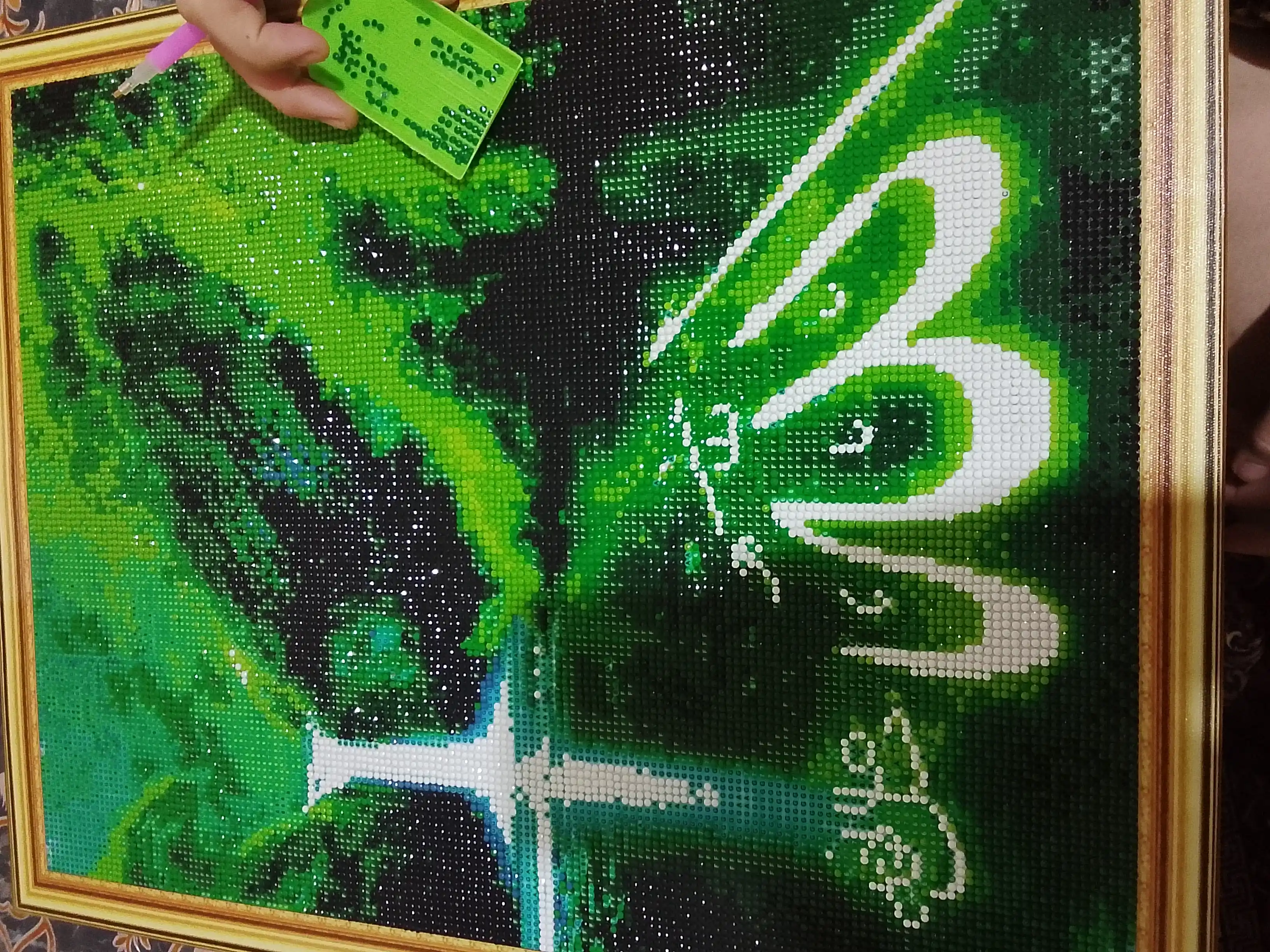 Olmosli toshli mozaika "ISLOM" mavzusida, ramkaga tortilgan, 40*50 sm