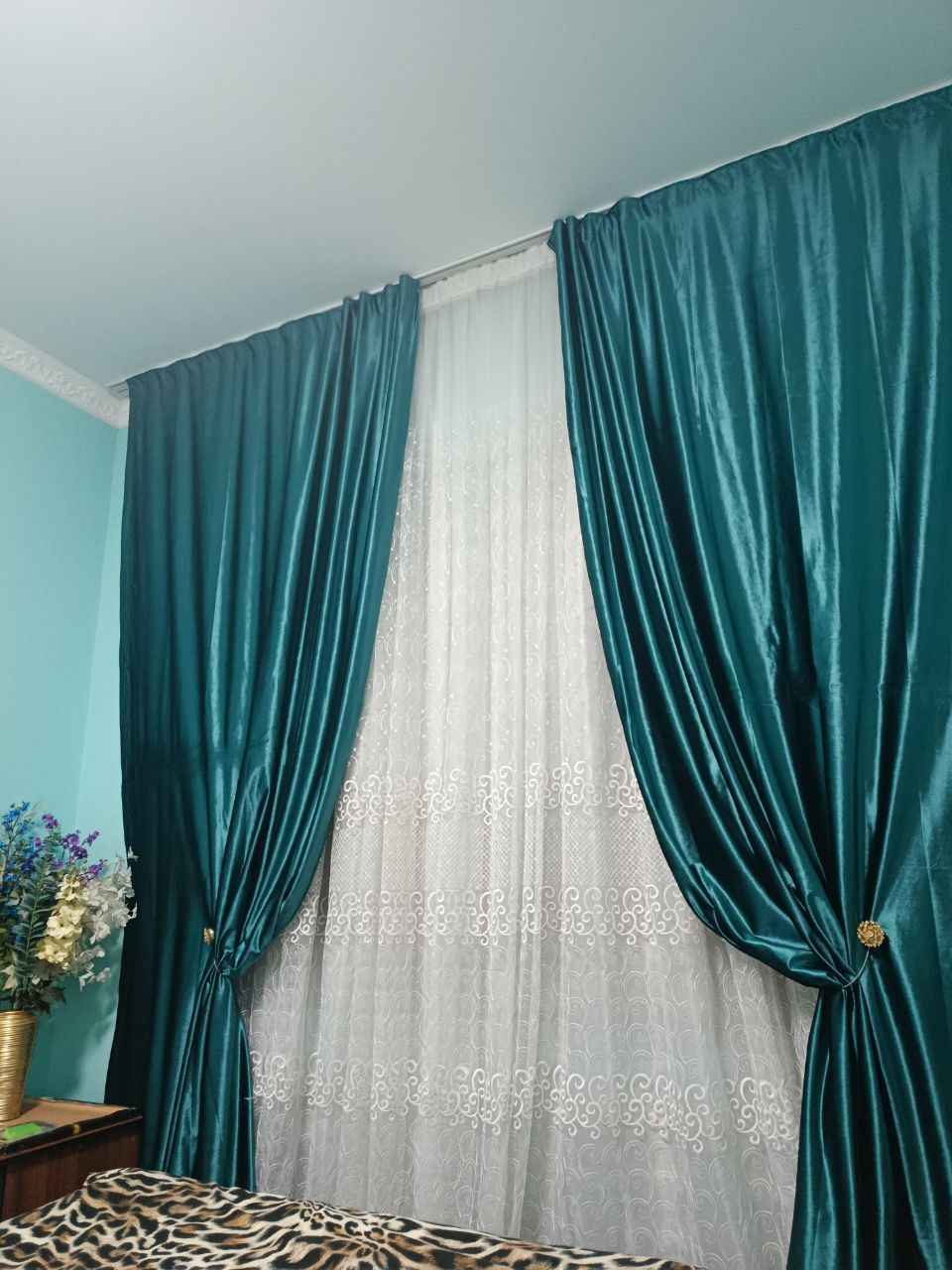 Бархатные шторы для спальни, плотные занавески для зала
