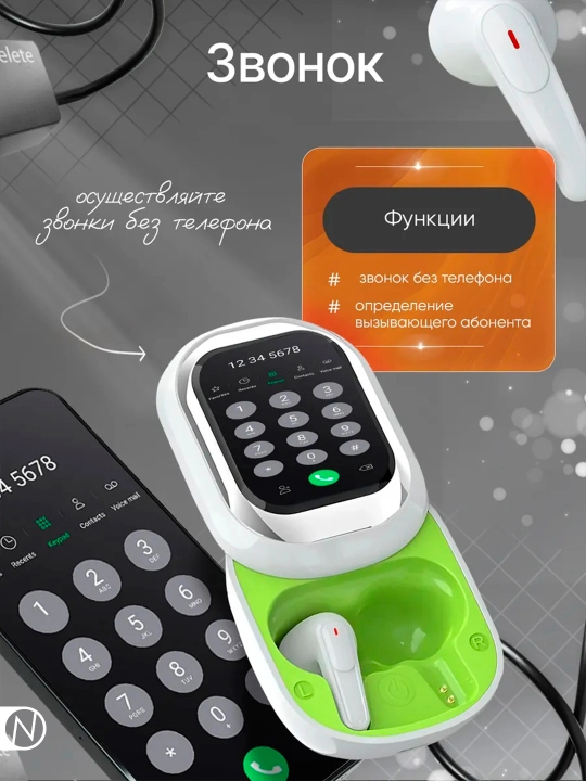 Simsiz quloqchinlar iPhone va Android uchun, Bluetooth naushnik, sensorli ekranli