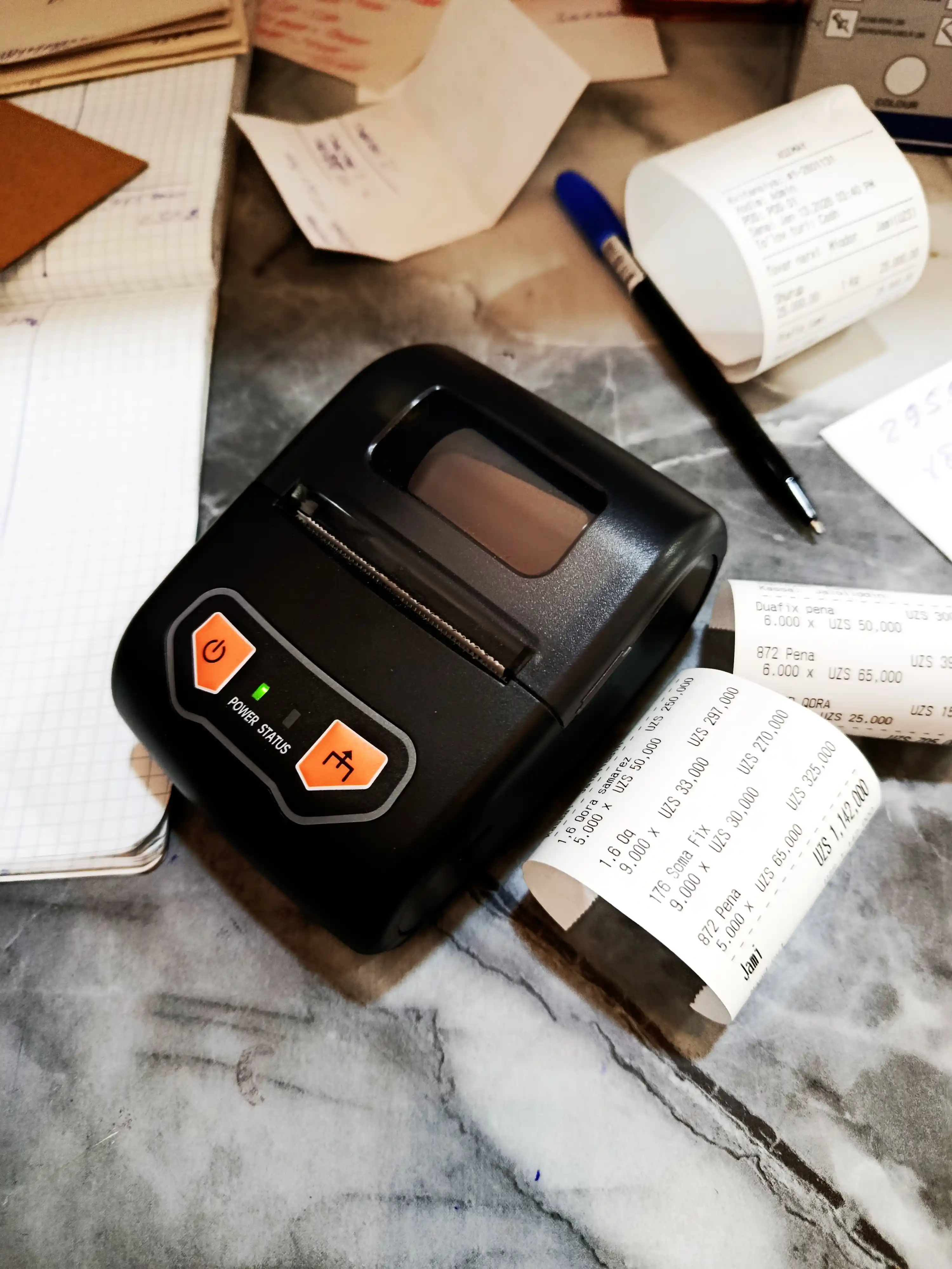 Termal kvitansiya printeri Xprinter XP-P502A Portativ 58 mm 70 mm/s USB+Bluetooth