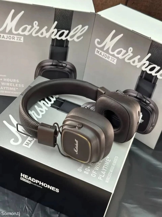 Marshall MAJOR IV Mikrofonli simsiz naushniklar, jigarrang