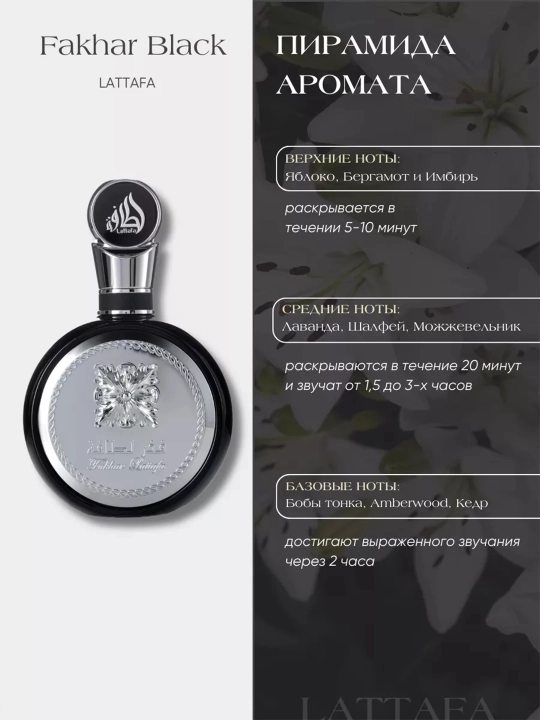 Erkaklar uchun Fakhar Black Arab duxisi 100ml, parfyumlangan suv Lattafa