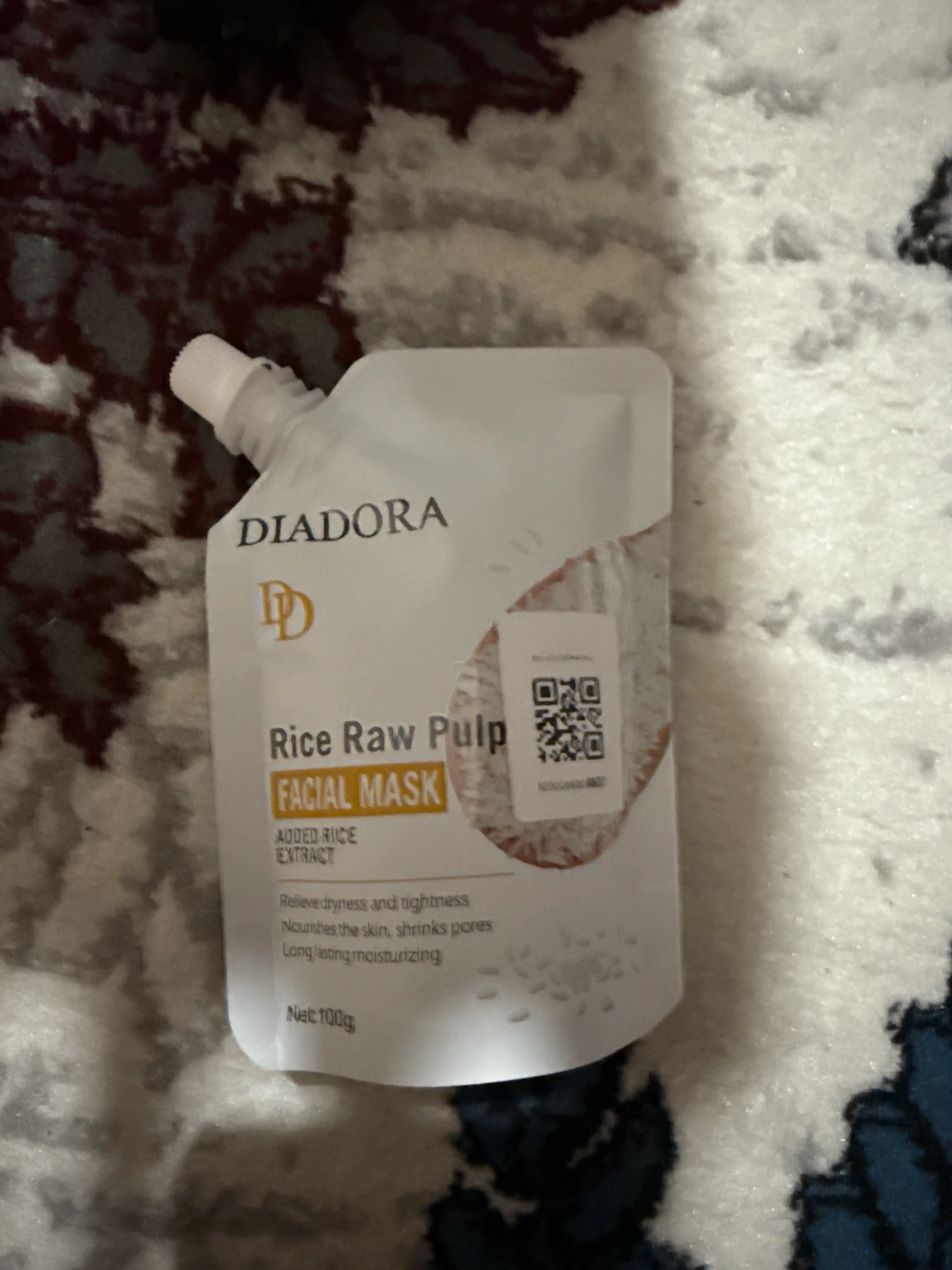 Bioaqua Rice Raw Pulp маска для лица, 100 г — увлажняющая, питательная и осветляющая