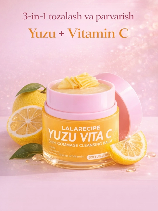 Очищающий бальзам Lalarecipe Yuzu Vita C 3in1 Gommage  - 