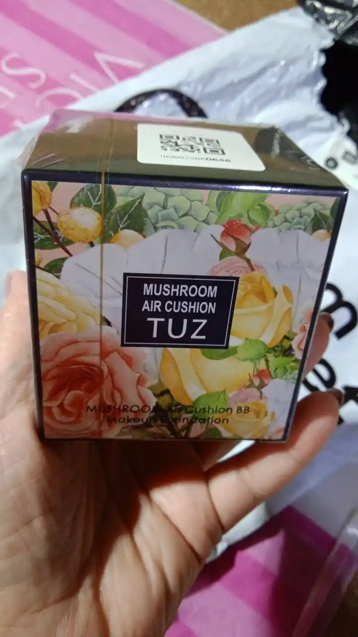 Tonal BB krem kushon TUZ Mushroom Air Cushion, yuz uchun, upa, namlovchi, 12 g