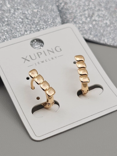 Женские серьги золотого цвета, бренд Xuping — LESHOES-XUP00001-РЫЖИЙ