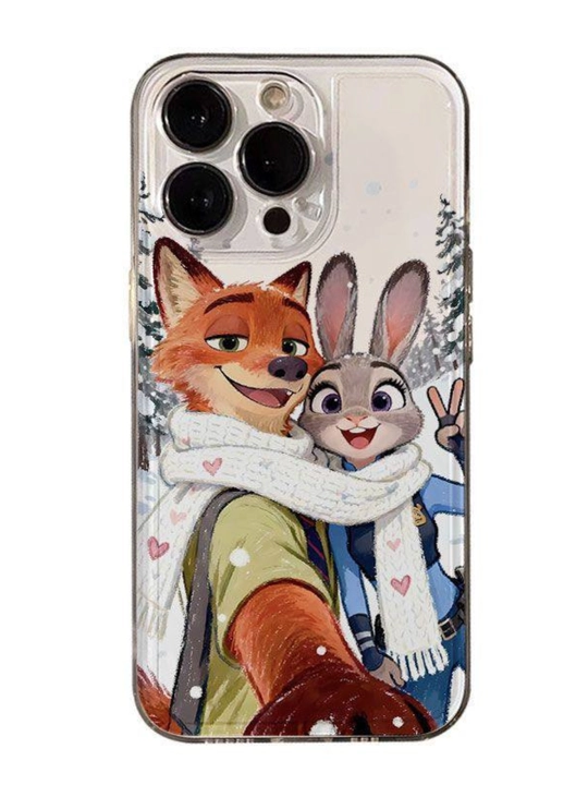 IPhone 11-17 Pro Max uchun "Zveropolis" multfilmi dizaynidagi yorqin bosma g‘ilof - 