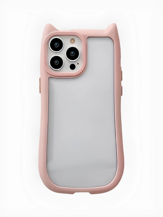 Прозрачный 3D чехол с кошачьими ушками для IPhone X,XR,XS,11,12,13,14,15,16,17/18 Pro Max