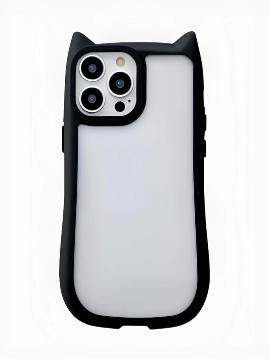 Прозрачный 3D чехол с кошачьими ушками для IPhone X,XR,XS,11,12,13,14,15,16,17/18 Pro Max