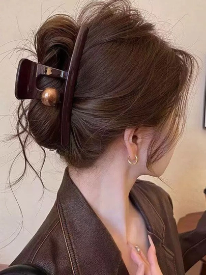 Заколка-краб для женщин, подходит для густых и тонких волос — MYHAIRR-ZGLKK-ТЕМНКОР
