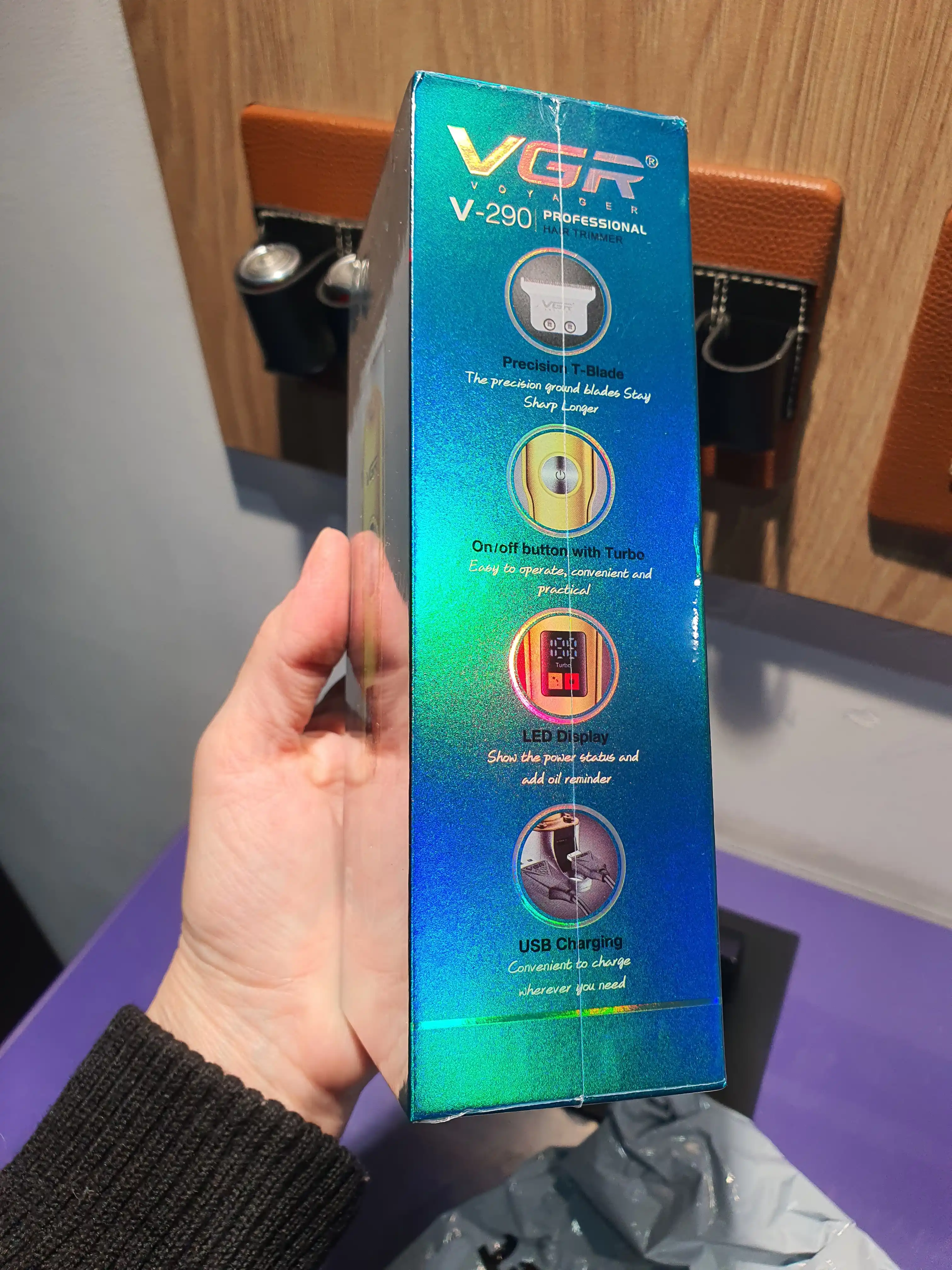 Trimmer soqol va mo'ylov olish mashinasi uchun elektr ustara, VGR V-290 modeli