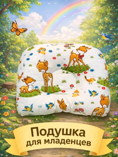 Детская подушка, для новорожденных, ортопедическая подушка, для младенцев, жесткая подушка — LATIIF1-YOSTIQCHA-ГОРЧИЧ