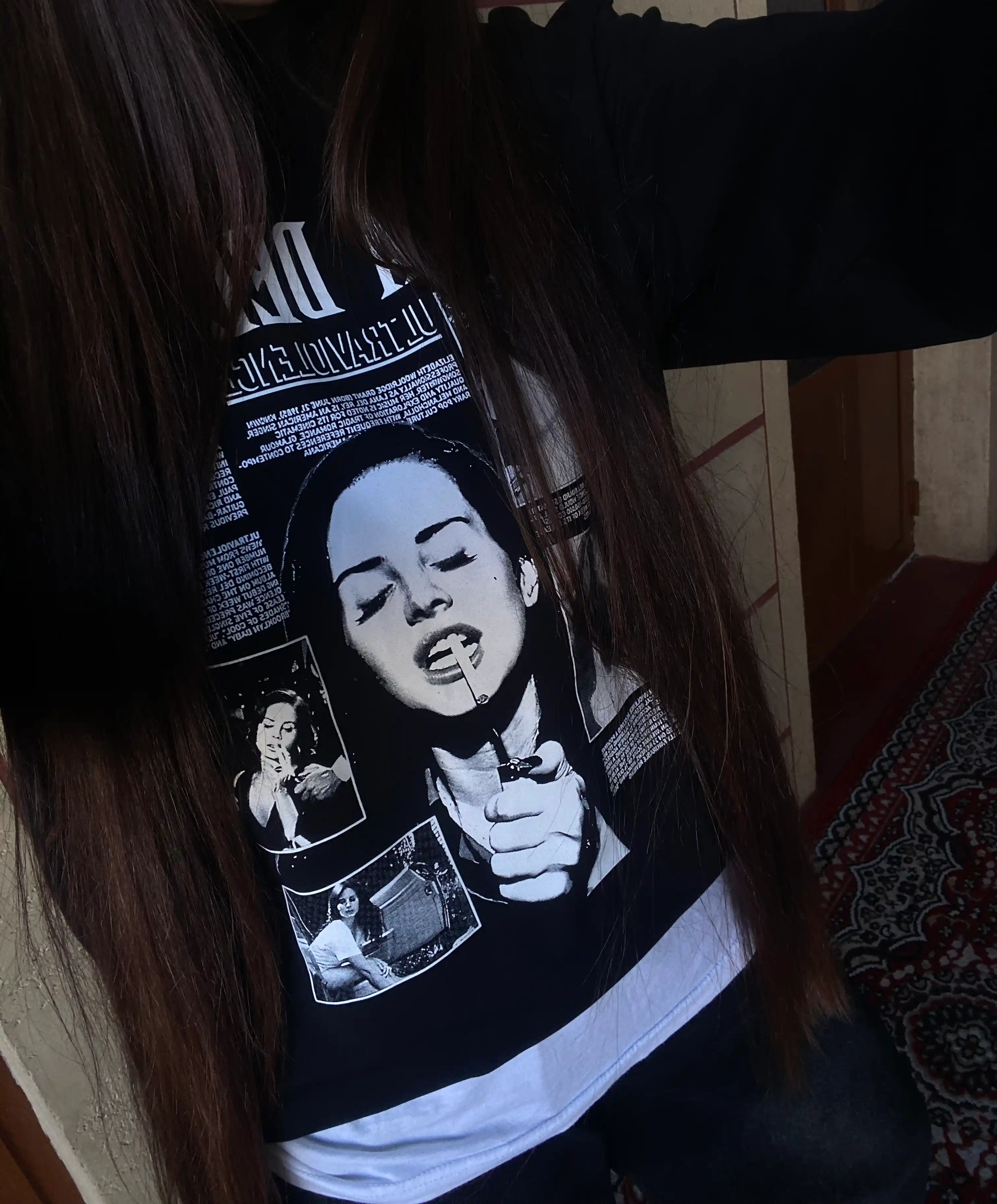 Erkaklar va ayollar uchun Lana del Rey svitshot, uzun yengli, 80% paxta, mashhur dizaynda
