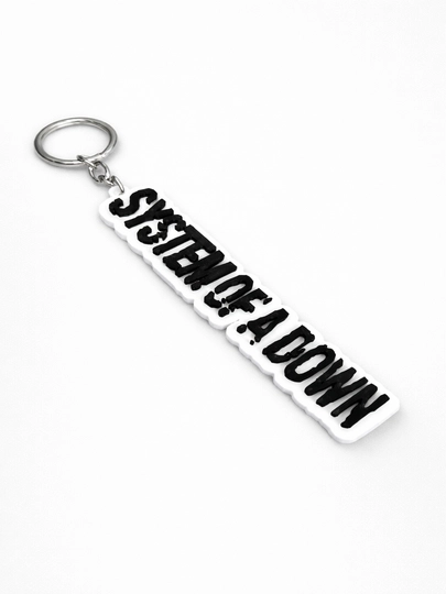 Брелок System of a Down для фанатов рок-музыки — MNSHER-MNSHERBRELOKSOAD01-БЕЛЫЙ