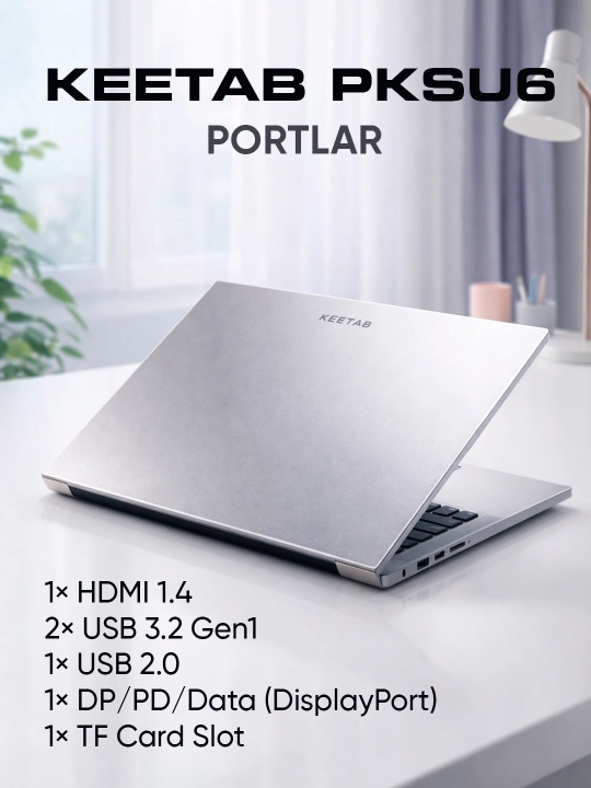 Noutbuk KEETAB ofis, uy, o‘qish va ish uchun, Windows o‘rnatilgan