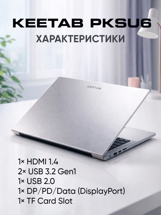 Noutbuk KEETAB ofis, uy, o‘qish va ish uchun, Windows o‘rnatilgan