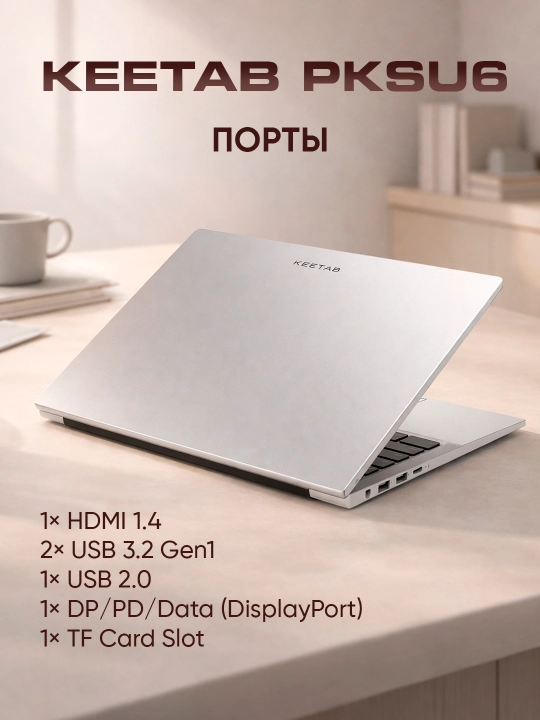 Noutbuk KEETAB ofis, uy, o‘qish va ish uchun, Windows o‘rnatilgan
