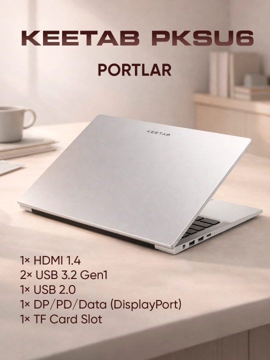 Noutbuk KEETAB ofis, uy, o‘qish va ish uchun, Windows o‘rnatilgan