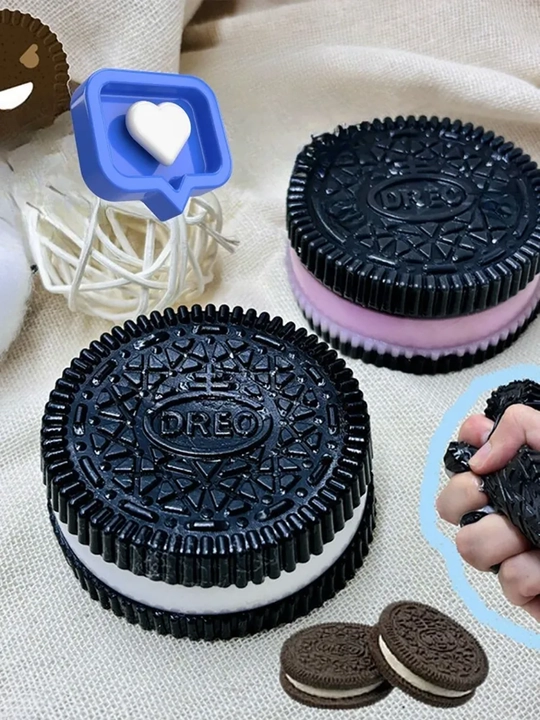 Двухцветная антистресс-игрушка Squish, в виде сладкого печенья Oreo