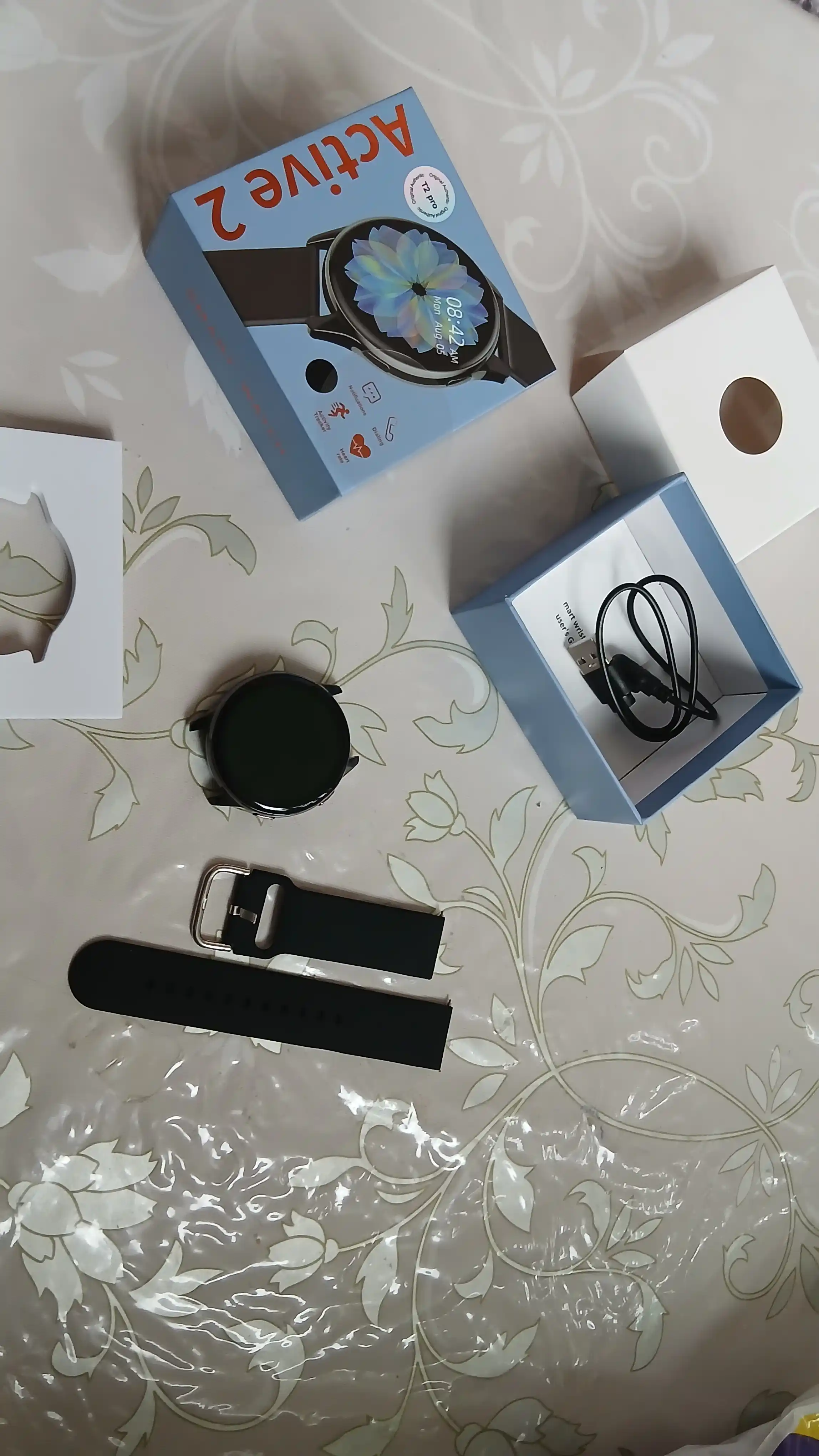 Aqlli soat Smart Watch, Active 2, Galaxy, Ultra, Android va iOS uchun, simsiz quvvatlash