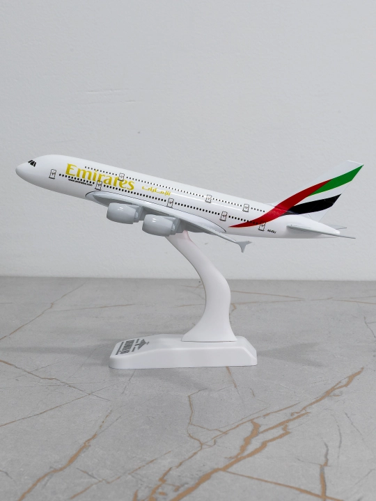Модель самолёта Airbus A380, Emirates, 20 см, Шасси нет, Металл+пластик