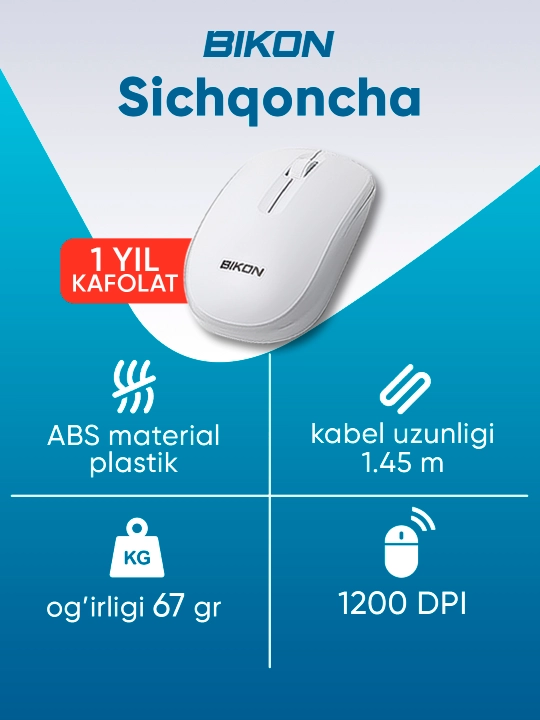 Simli klaviatura va sichqoncha BIKON