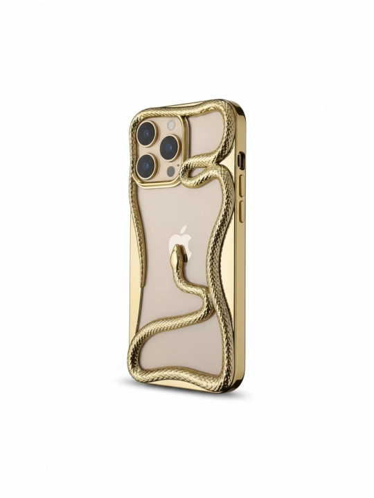 3D ilonli iPhone silikon g‘ilofi, hajmli ilon dizayni, himoyalovchi relefli chexol