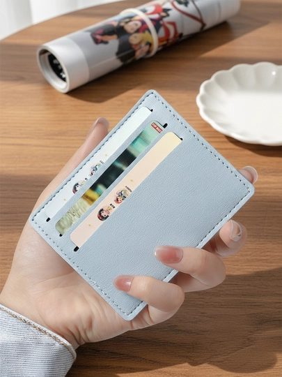 Картхолдер, кошелек, кошелек для карт. Размер 8 см*10 см — ADELFA-CARDHOLDER-ГОЛУБ