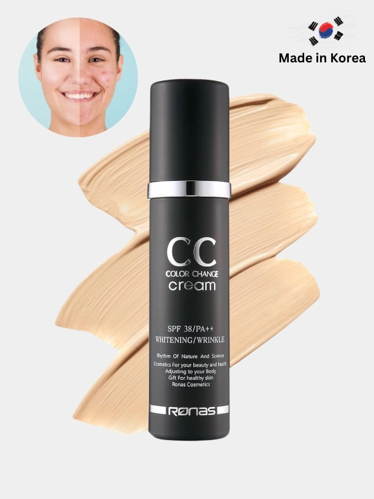 Ronas CC крем, SPF 38 PA+++, 50 ml – солнцезащитный, адаптирующийся крем для лица - 
