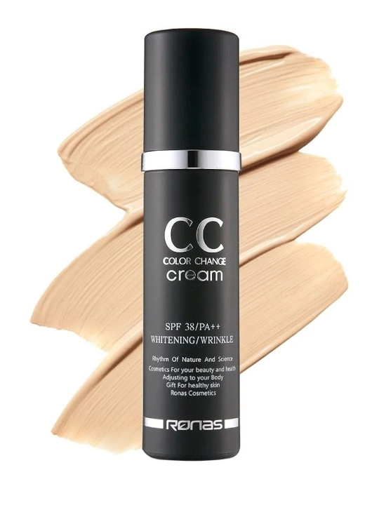 Ronas CC krem, SPF 38 PA+++, 50 ml – quyoshdan himoya qiluvchi, moslashuvchan yuz kremi