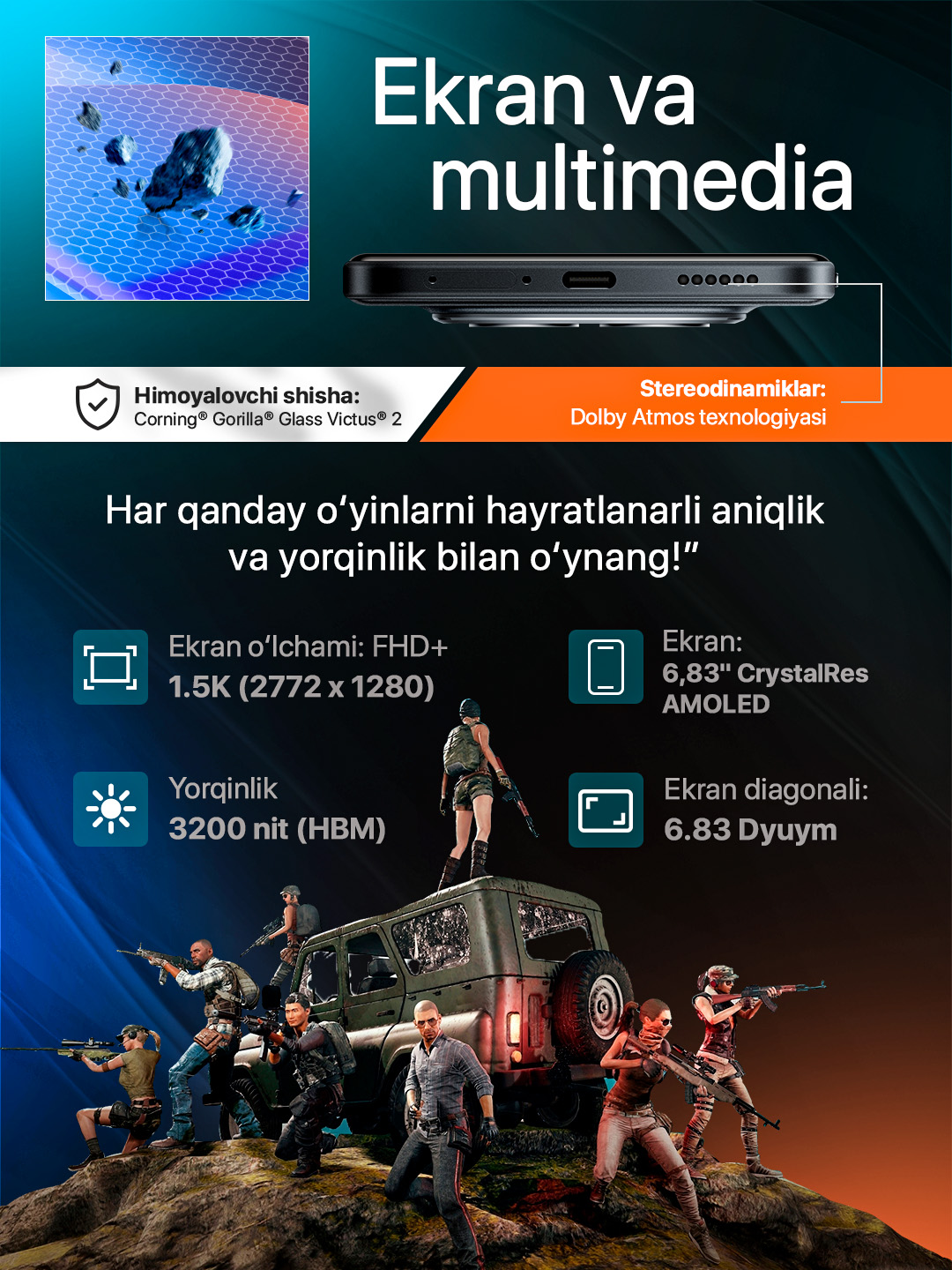 Смартфон Xiaomi Redmi Note 15 Pro+ 5G, 200MP 6500mAh 100W