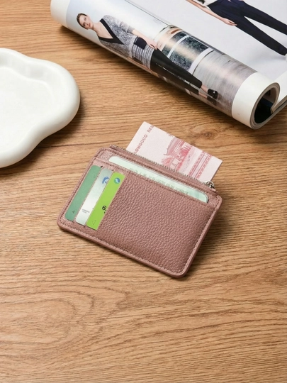 Картхолдер, кошелек, кошелек для карт. Размер 9см*11см — ADELFA-CARDHOLDER2-РОЗОВ