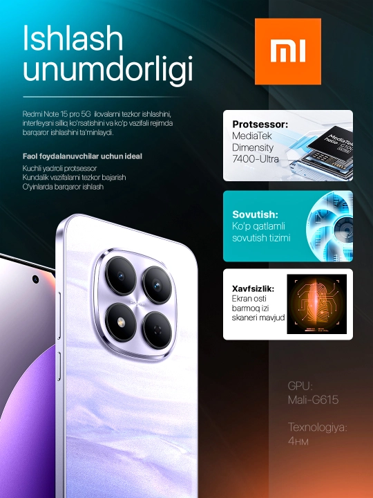 Смартфон Xiaomi Redmi Note 15 Pro 5G, 200 МП, 6.83″ 1.5K AMOLED, 6580 мАч