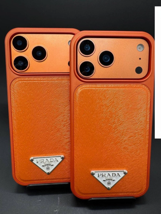 iPhone uchun Prada logotipli charm g'ilof. Elegant ko'rinish va ishonchli himoya - 